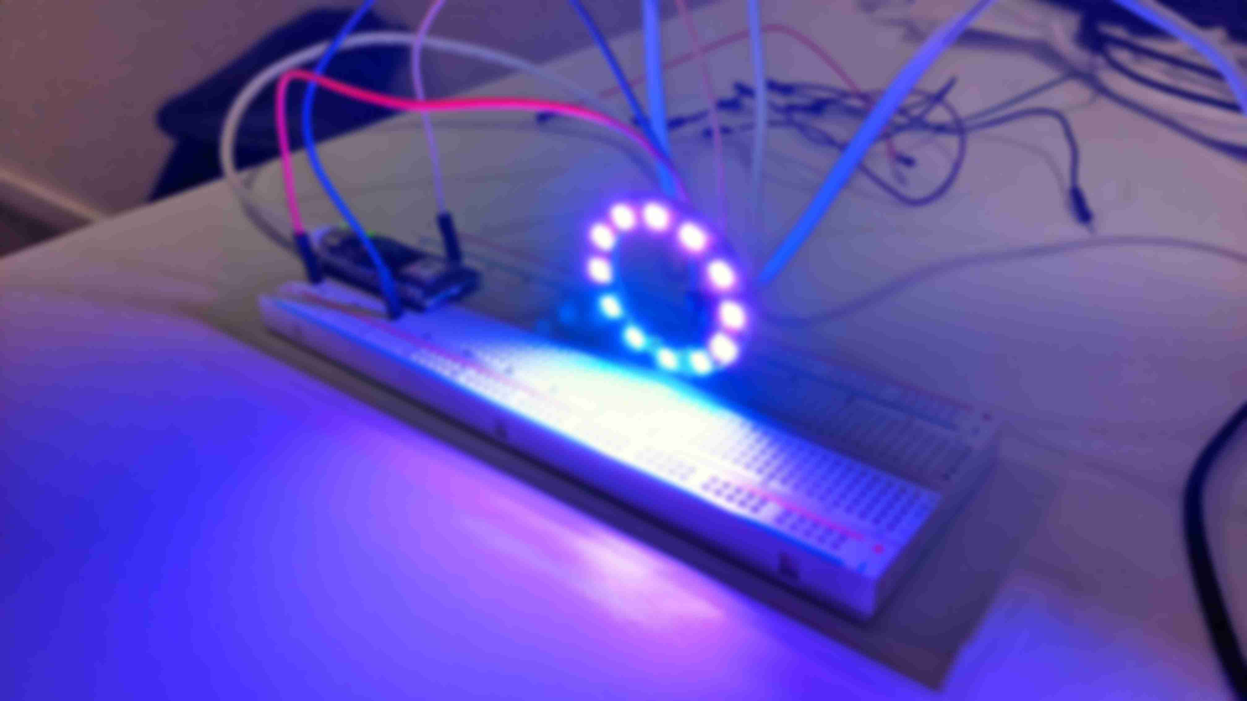 Simple arduino prototype with a shining LED ring.