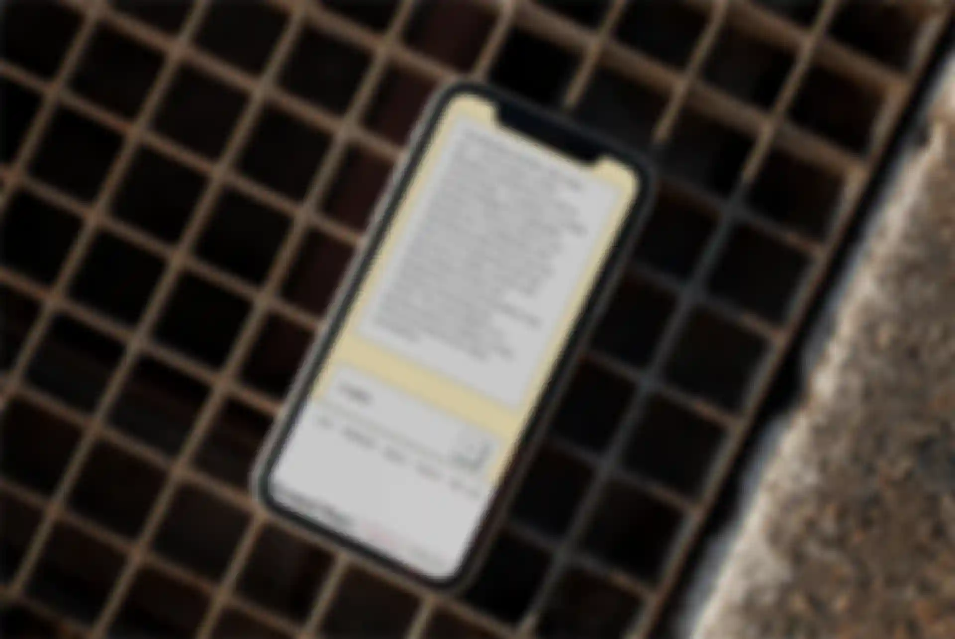 Startseite von Second Nature Lab auf einem iPhone.